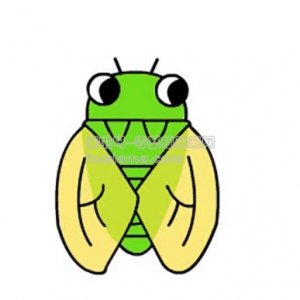 儿童画知了简笔画_昆虫简笔画知了