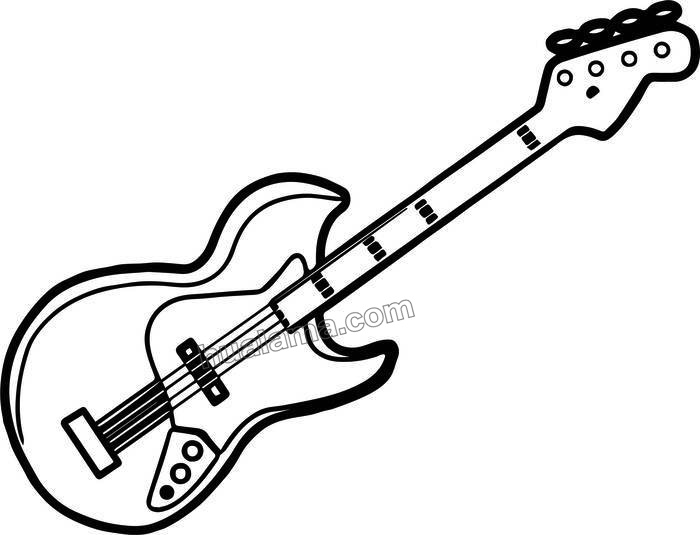 f孔布鲁斯吉他的画法图片