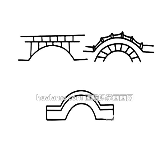 苏州桥简笔画图片