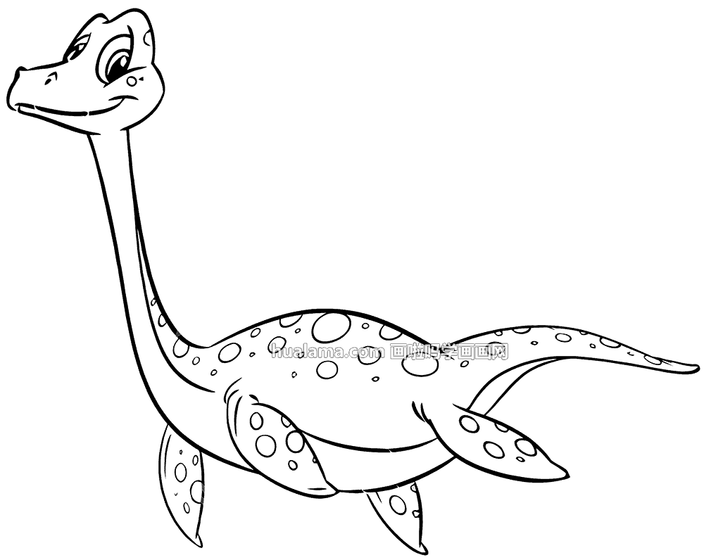 长脖子海龟简笔画图片