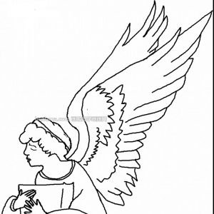 带翅膀的天使绘画图片