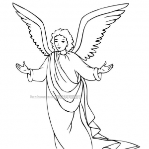 张开怀抱的天使 简笔画图片