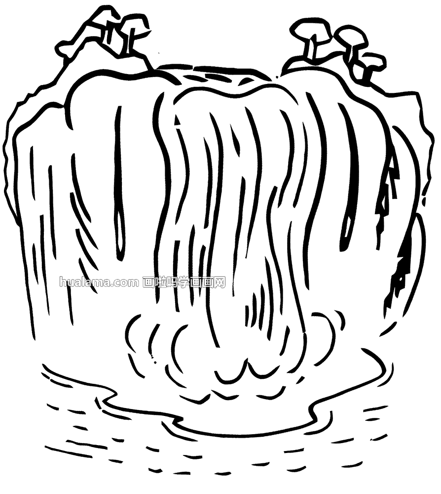 8款瀑布 简笔画图片