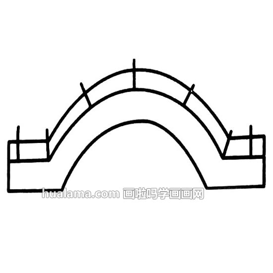 拱桥的画法立体图片