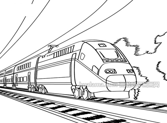 高铁火车简笔画图片