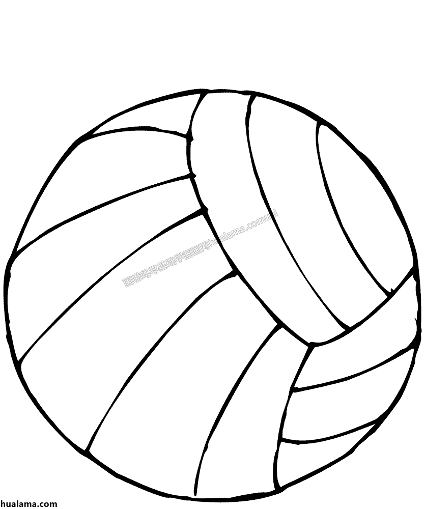 一群人物在沙滩玩排球比赛简笔画图片