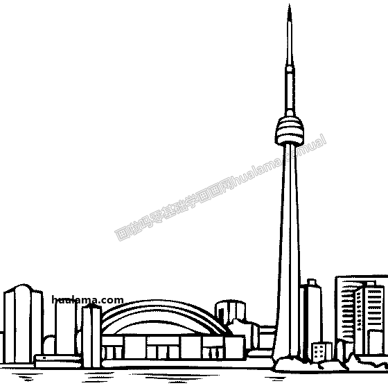 加拿大广场简笔画图片