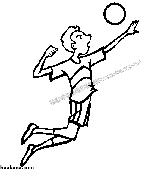 浮士德球 打球简笔画