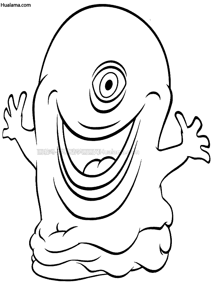 外星人黑白画线稿 是怎样画的呢