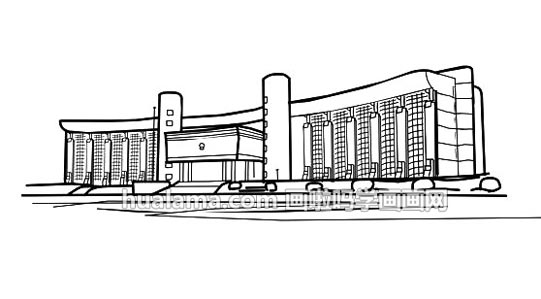 联合国大楼简笔画图片