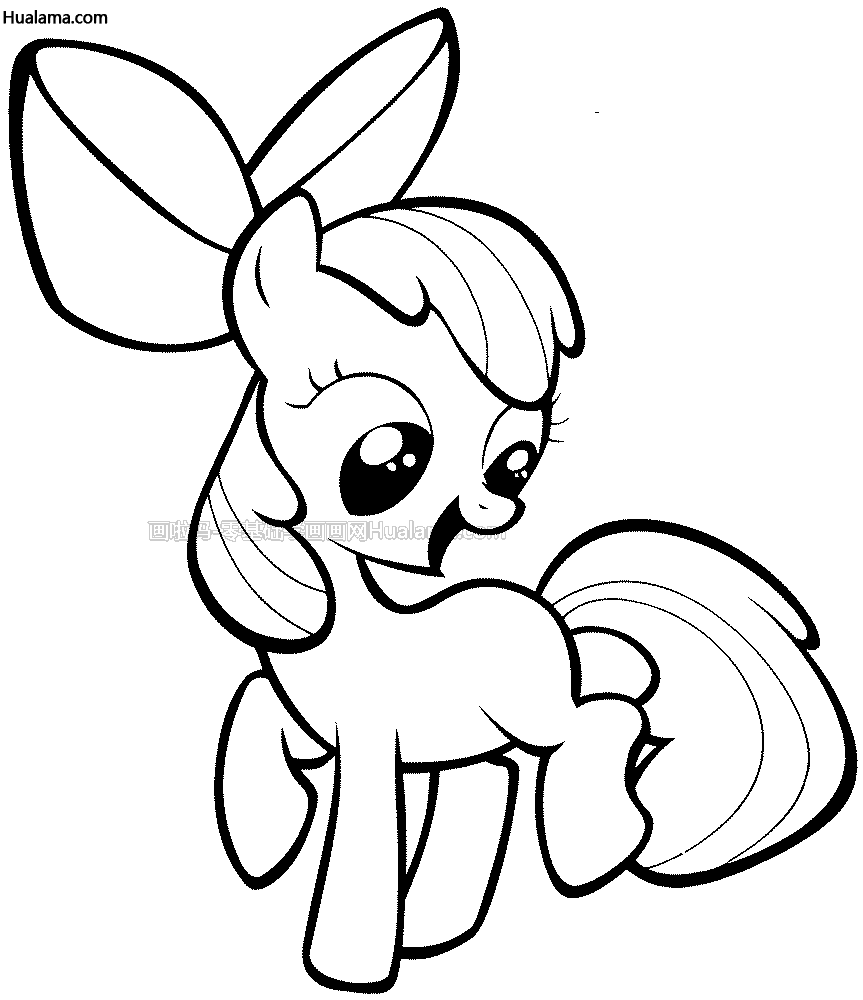 彩虹小马 小马宝莉 苹果丽丽黑白简笔画 是怎样的呢?