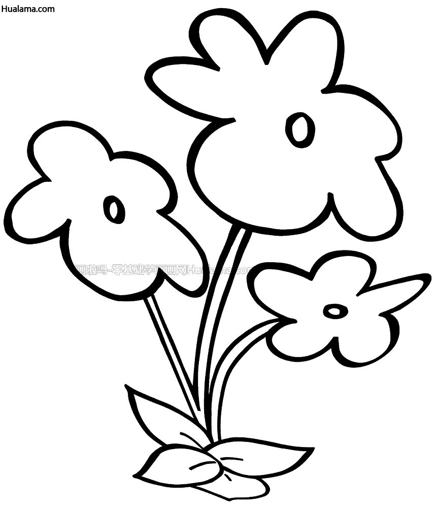 简易花朵画法 简单图片