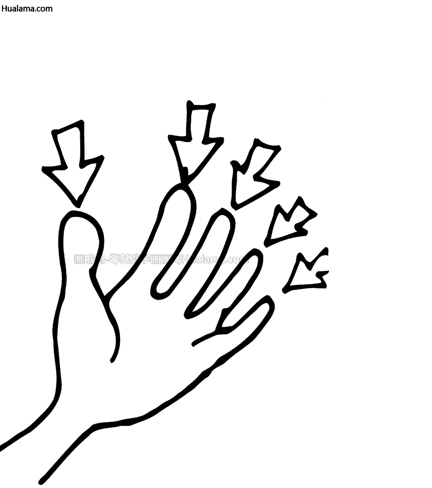 身体部分组成黑白简笔画手内脏器官手绘简笔画 大家都在等你一起来学