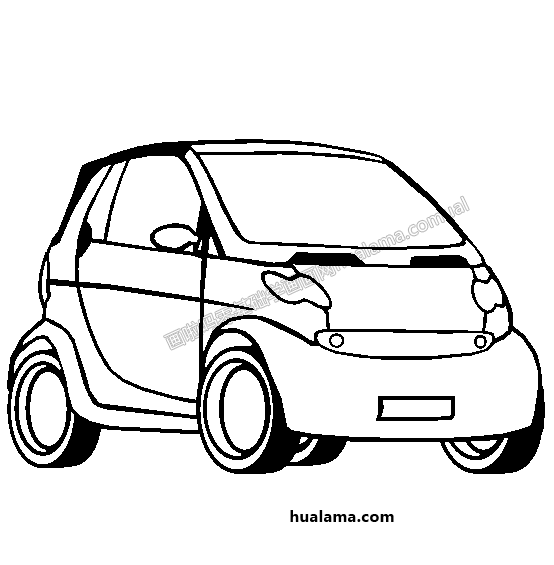 奇怪的小汽车简笔画图片